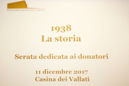 Serata Donatori Mostra “1938 LA STORIA”