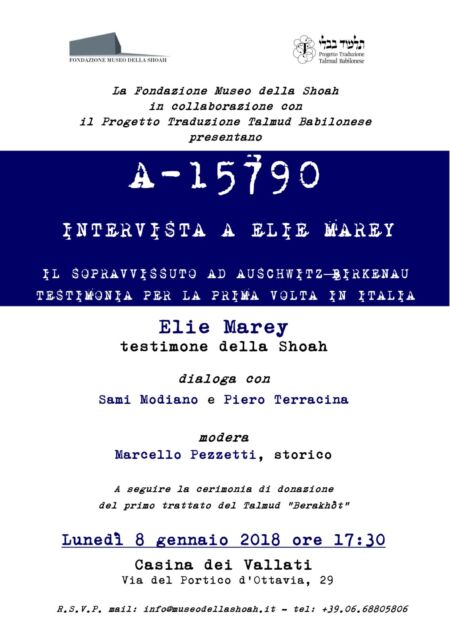 A – 15790. Intervista Al Sopravvissuto Elie Marey