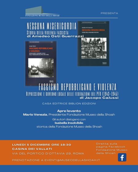 Doppia Presentazione di Libri sulla Violenza Fascista: Lunedì 5 Dicembre alla Casina dei Vallati